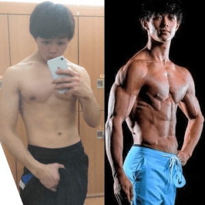 ガリガリからマッチョに!2年間の筋トレで10㎏増量【筋トレで大変身!ビフォーアフター】