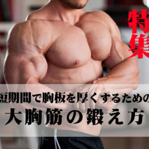 【特集】短期間で胸板を厚くするための大胸筋の鍛え方