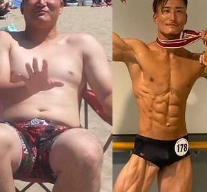 筋トレと愛妻弁当で20kg減!その後バキバキに【筋トレで大変身!ビフォーアフター】