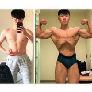 継続力がなかった男性がバルクアップに成功「炭水化物と脂質はかなり多めにとっている」【筋トレで大変身!バルクアップビフォーアフター】
