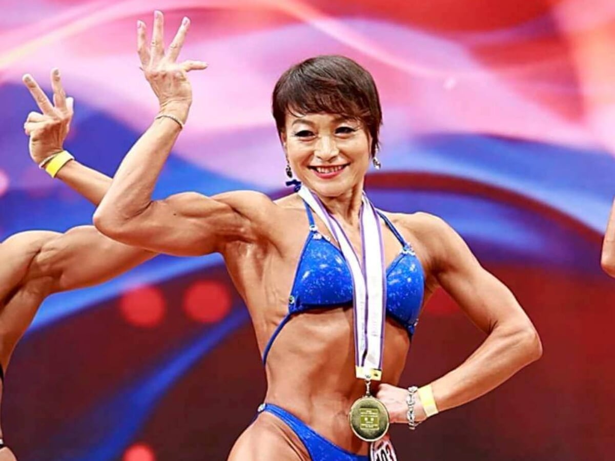 JBBF ボディフィットネス　競技用　ビキニ　ボディメイク 60歳以上級のマスターズビキニ初代女王が誕生！「トレーニングも大会
