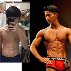 【筋トレ ビフォーアフター】あだ名は骨。脂肪も筋肉も付きにくい体質の男性が5年かけて作った身体