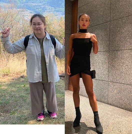Before After ７カ月で22kg減
