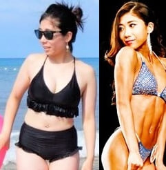 【筋トレ ビフォーアフター】ビキニ写真で比較!引きこもり生活から一転、3カ月で別人級。