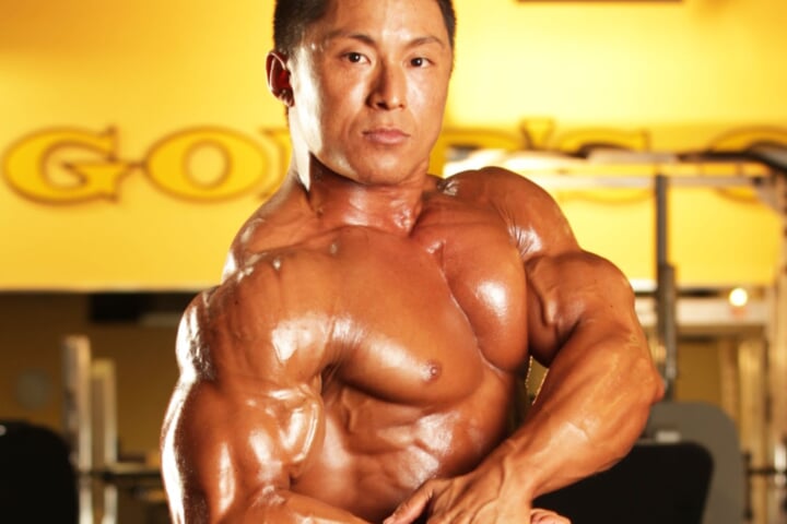 ボディビル元世界チャンピオンの鈴木雅選手（撮影：岡部みつる）