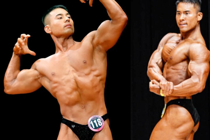 四十物悠弥さん（撮影：中島康介（左）、FITNESSLOVE編集部（右）)