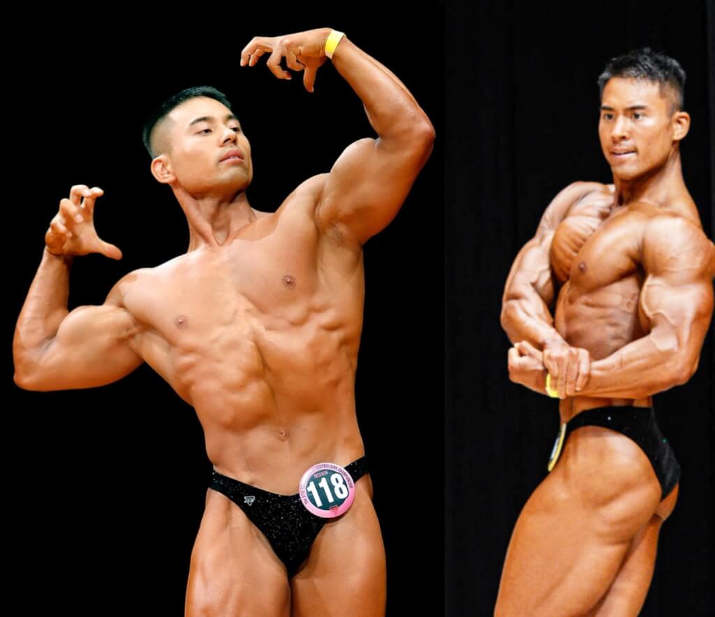 四十物悠弥さん（撮影：中島康介（左）、FITNESSLOVE編集部（右）)