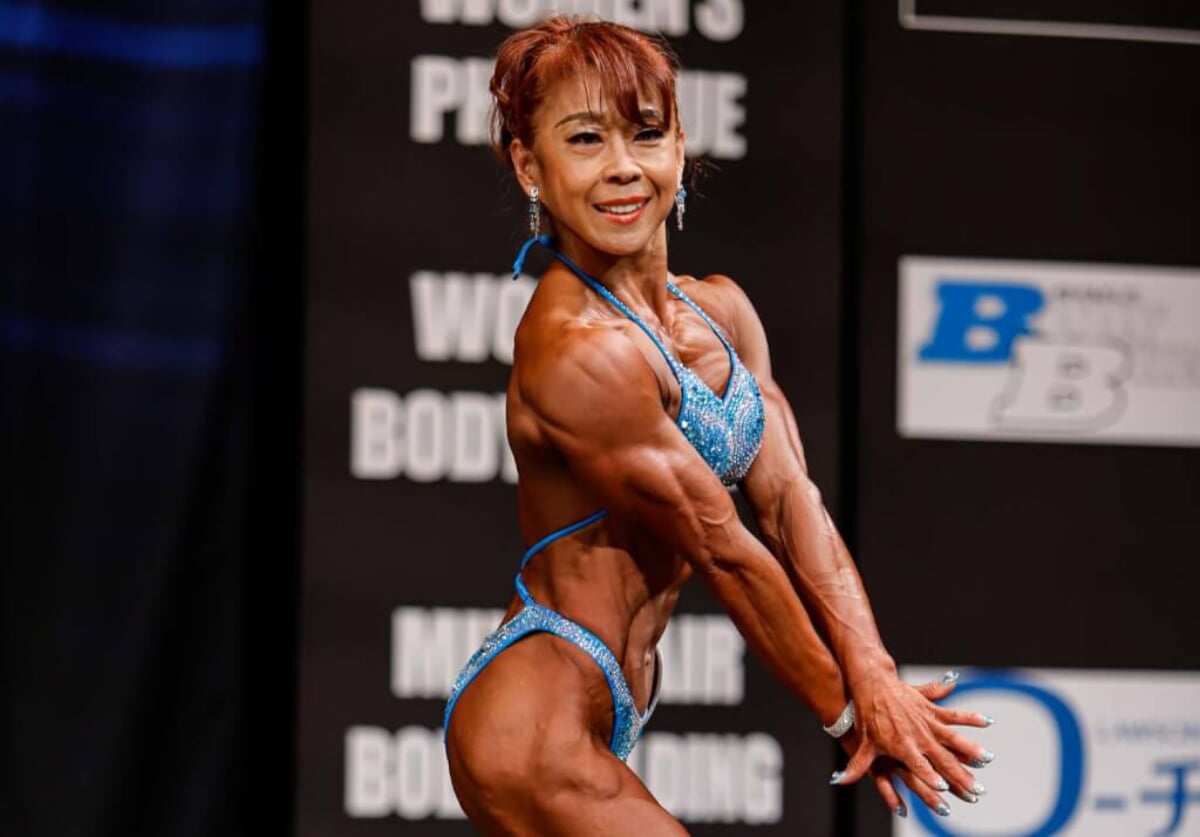 お尻まで薄皮一枚、パリパリに絞った肉体美で日本タイトル獲得！女子