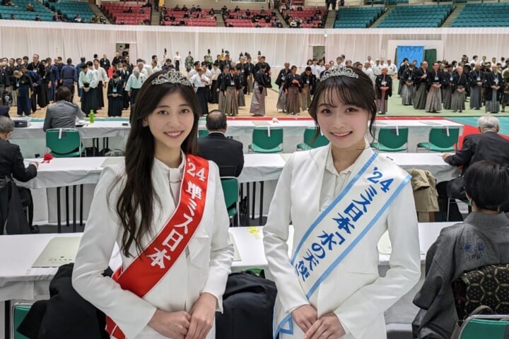 準ミス日本の石村彩華と「水の天使」安井南