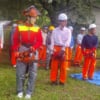 ミス日本みどりの大使の安藤きらりがチェーンソー伐木等特別教育講習を受講