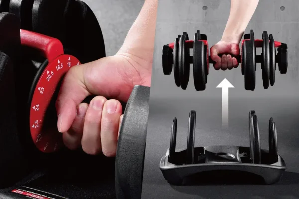 GronG アジャスタブルダンベル 片手操作 24kg