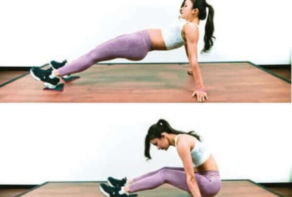 DAY７｜自宅で簡単！ヒップアップに効くトレーニング“L-sit（L字座り）”を美尻フィットネストレーナー・岡部友が伝授【9DAYS美尻チャレンジ】