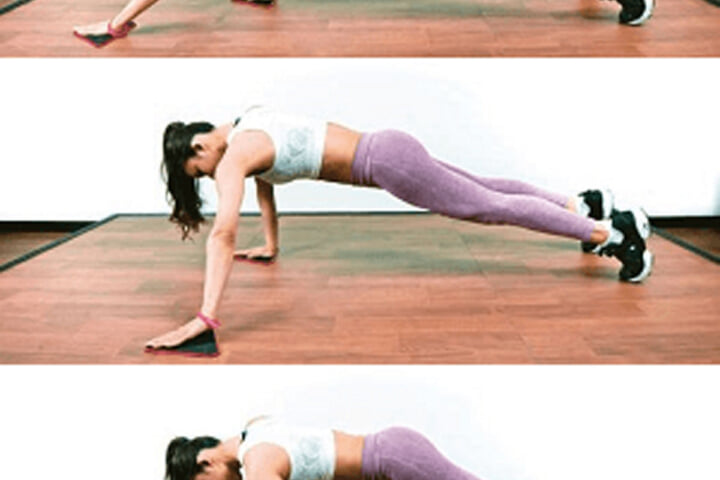 DAY９｜自宅で簡単！ヒップアップに効くトレーニング“プランクタップ”を美尻フィットネストレーナー・岡部友が伝授【9DAYS美尻チャレンジ】