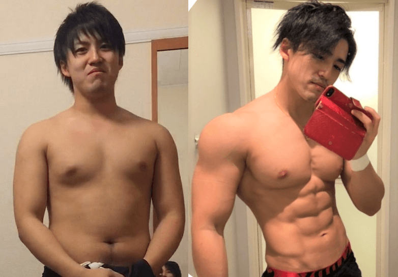 体重変動なしで劇的変化 22年間ポッチャリ男がムキムキに 筋トレで大変身 ビフォーアフター Fitness Love