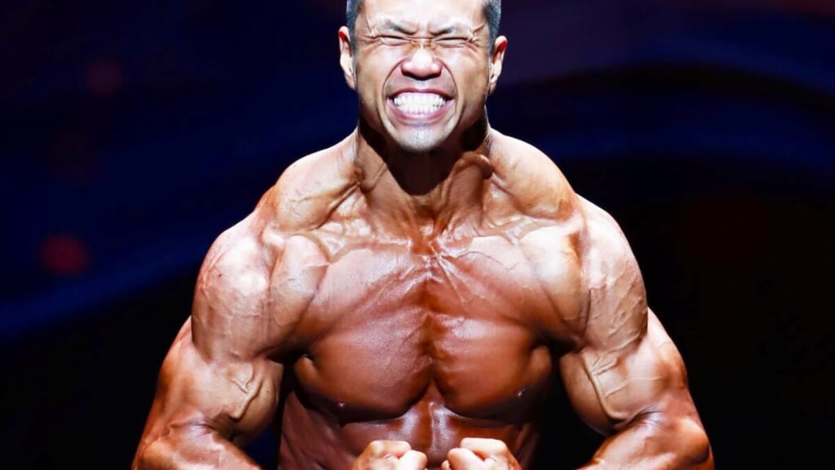 希少品 WORLD GYM ラグトップ レインボーカラー フィジーク ビルダー