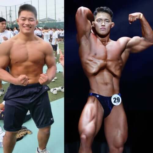 榎田大人選手。左は高校3年生、右は4年後の日本ジュニア選手権