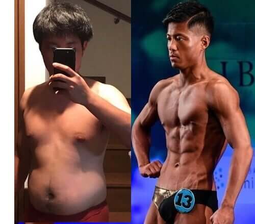 体重84kg→60kg（２年後）