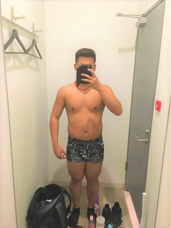 Before（2020年3月）体重80kg、体脂肪率20％（身長170cm）
