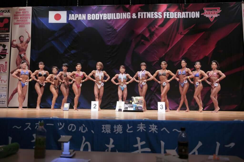 2023年日本女子フィジーク選手権大会表彰の様子