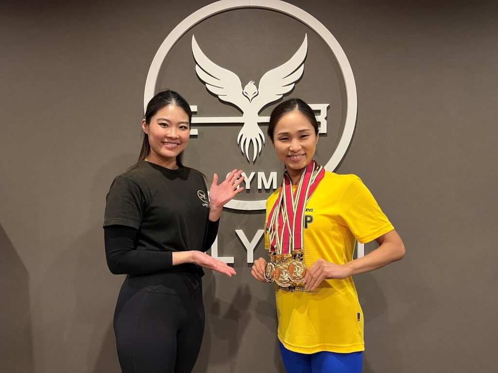 パーソナルトレーナー原さんに優勝報告