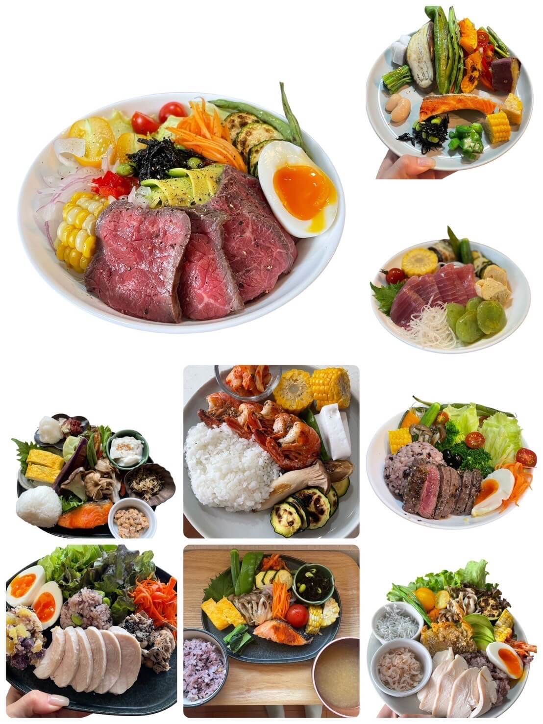 色とりどりの減量食