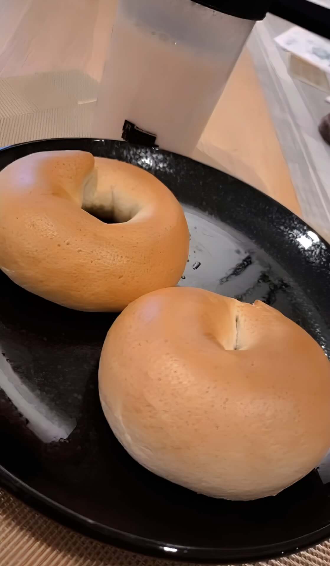 米粉とプロテイン入りベーグル
