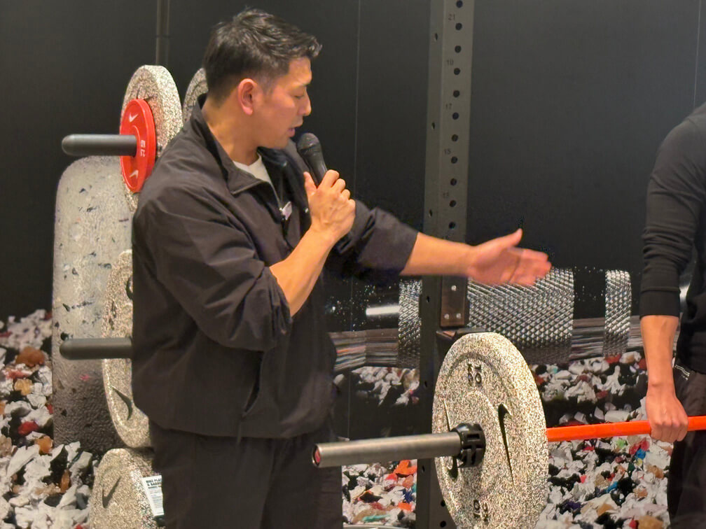 藤井選手によるデッドリフト指導