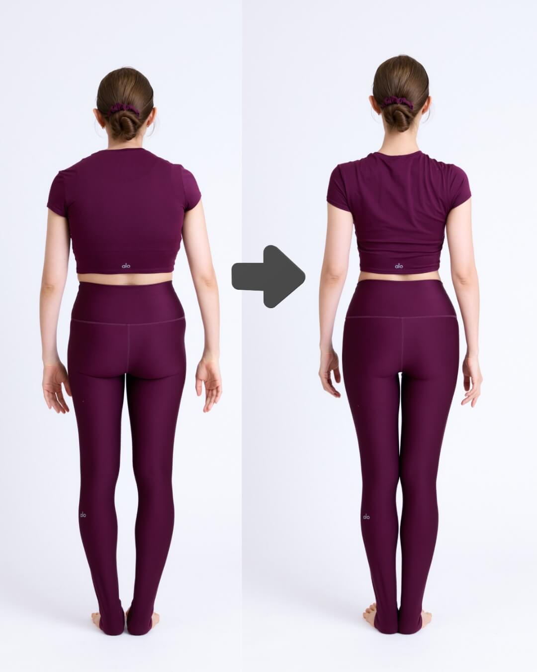 佐川裕香さんの骨格ボディメイクビフォーアフター（背面）